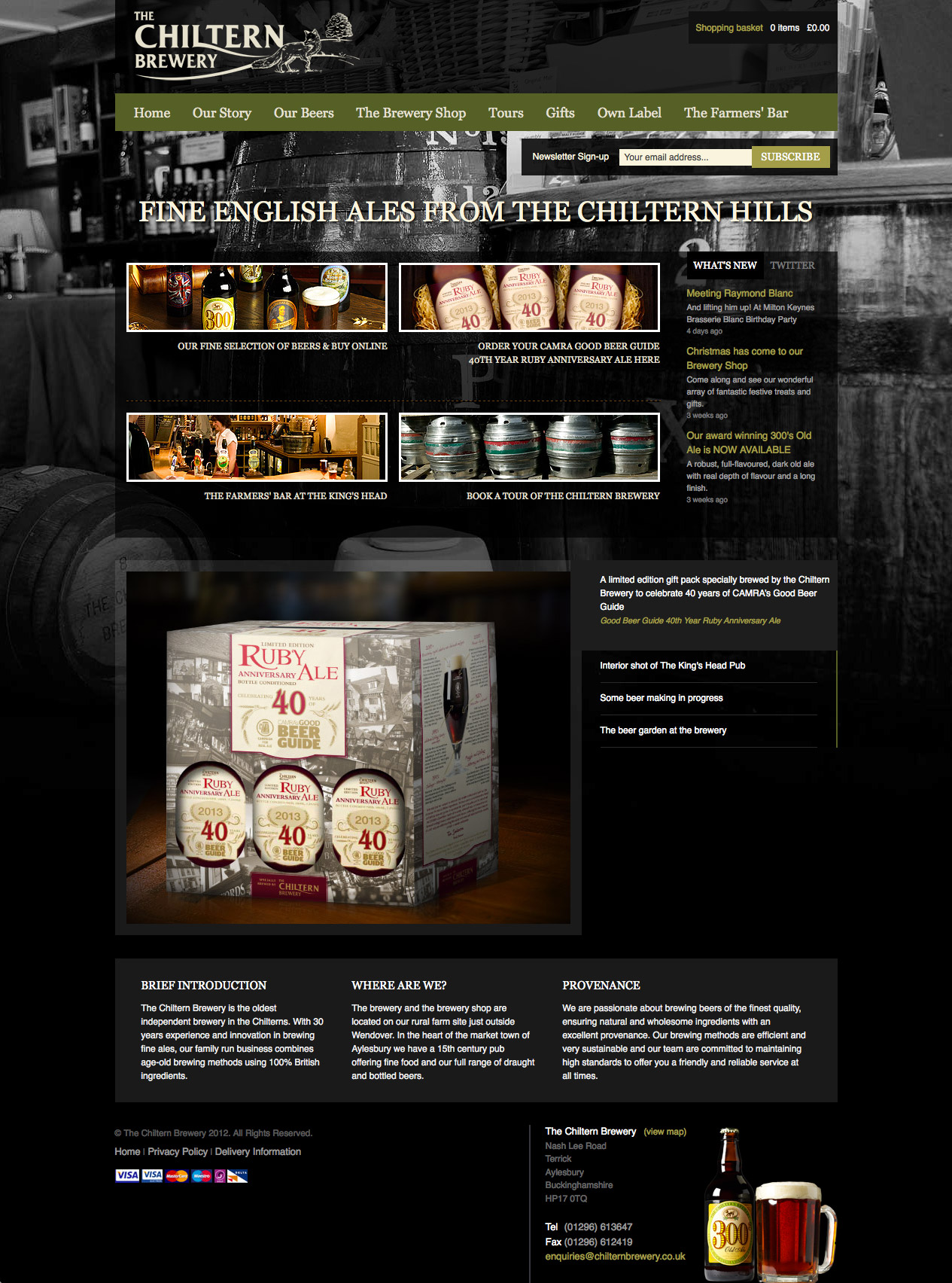 Chiltern Brewery Homepage
